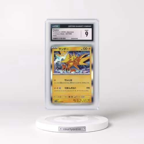 2024 Crimson Haze #027/066 Zapdos - Holo (CGC 9 MINT)