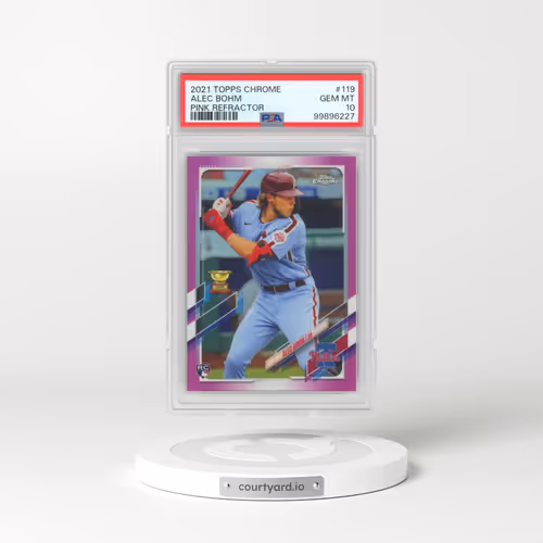 2021 Topps Chrome #119 Alec Bohm - Pink Refractor (PSA 10 GEM MINT)