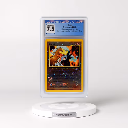 1999 Black Star Promos #34 Entei - Reverse Holo Spell of the Unown: Entei () (CGC 7.5 NM+)