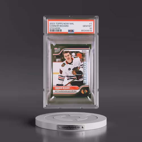 2023 Topps Now NHL Stickers #1 Connor Bedard (PSA 10 GEM MINT)