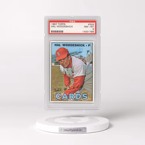 1967 Topps #324 Hal Woodeshick (PSA 8 NM-MT)