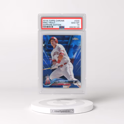 2018 Topps Chrome Sapphire Edition #300 Mike Trout (PSA 10 GEM MINT)