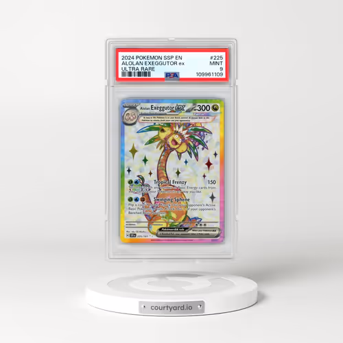 2024 Pokémon Ssp EN-Surging Sparks #225 Alolan Exeggutor EX - Holo Ultra Rare (PSA 9 MINT)