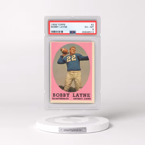 1958 Topps #2 Bobby Layne (PSA 6 EX-MT)