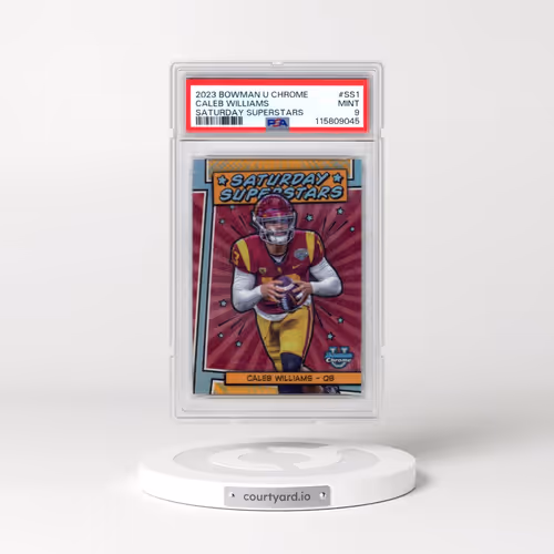 2023 Bowman University Chrome Saturday Superstars #SS1 Caleb Williams (PSA 9 MINT)
