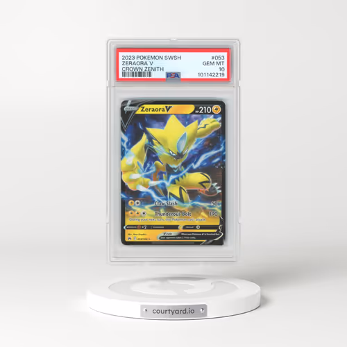 2023 Pokémon Sword and Shield Crown Zenith #053 Zeraora V - Holo (PSA 10 GEM MINT)