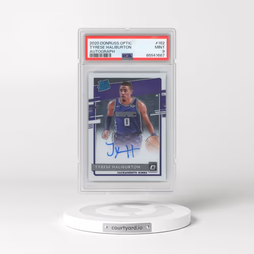 2020 Panini Donruss Optic #162 Tyrese Haliburton - Autograph (PSA 9 MINT)