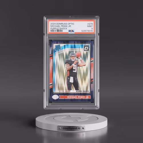2024 Panini Donruss Optic #279 Michael Penix Jr. - Purple Shock (PSA 9 MINT)