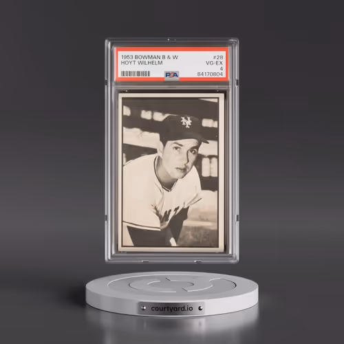 1953 Bowman B & W #28 Hoyt Wilhelm (PSA 4 VG-EX)