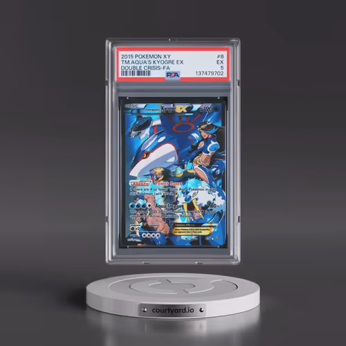 2015 Pokémon XY Double Crisis #6 Team Aqua's Kyogre EX - Holo Full Art (PSA 5 EX)