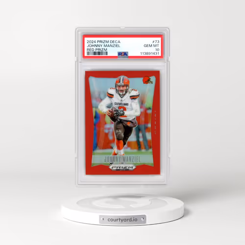 2024 Panini Prizm Deca #73 Johnny Manziel - Red Prizm (PSA 10 GEM MINT)