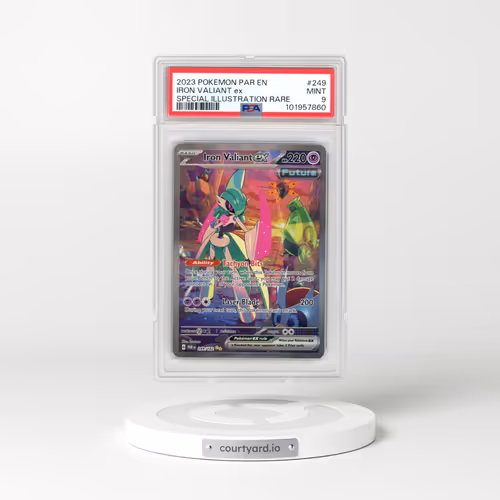 2023 Pokémon Par EN-Paradox Rift #249 Iron Valiant EX - Holo Special Illustration Rare (PSA 9 MINT)
