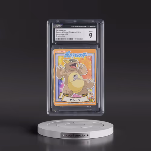 2020 Sword & Shield Stickers (Marumiya 2020) - Japanese #08 Kangaskhan - Cracked Ice (CGC 9 MINT)