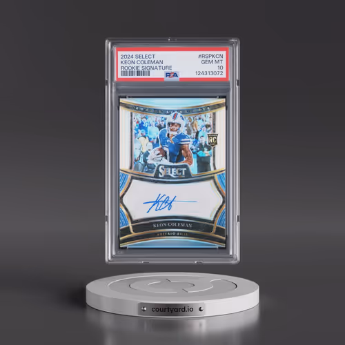 2024 Panini Select Rookie Signatures #RSPKCN Keon Coleman (PSA 10 GEM MINT)