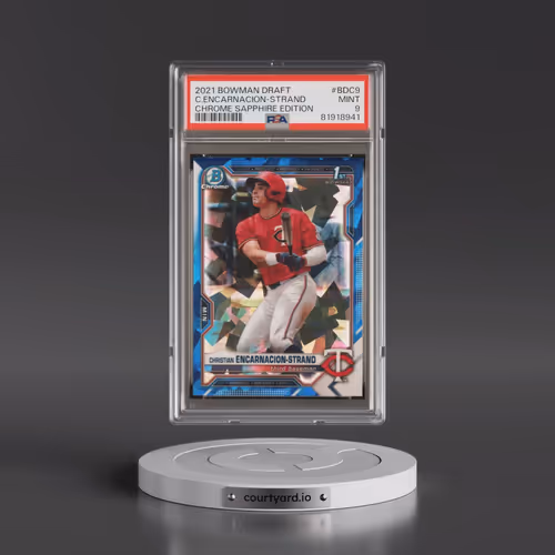 2021 Bowman Draft Chrome Sapphire Edition #BDC9 Christian Encarnacion-Strand (PSA 9 MINT)