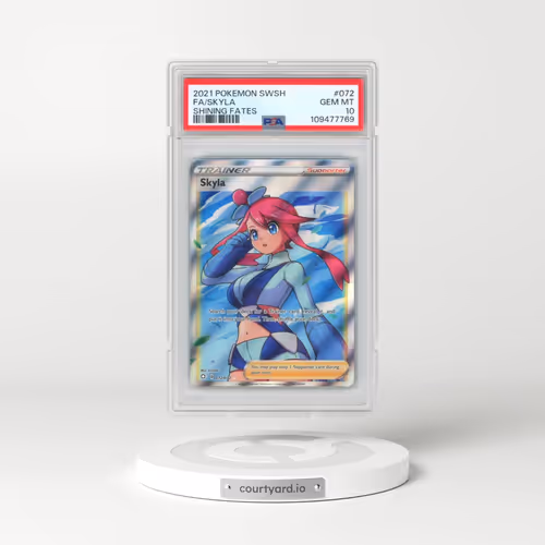 2021 Pokémon Sword & Shield Shining Fates #072 Skyla - Full Art (PSA 10 GEM MINT)