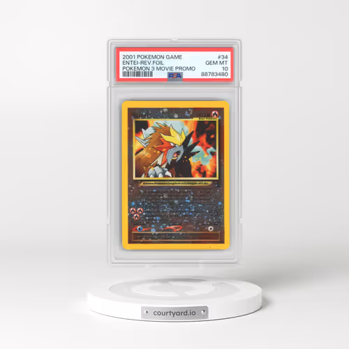 2001 Pokémon Game Movie #34 Entei - Reverse Foil Pokemon 3 Movie Promo (PSA 10 GEM MINT)