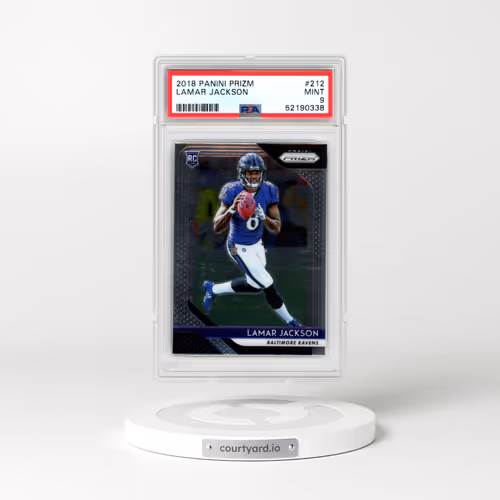 2018 Panini Prizm #212 Lamar Jackson (PSA 9 MINT)