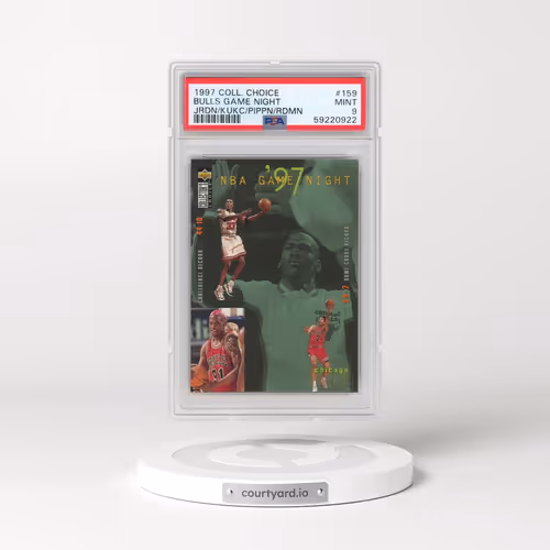 1997 Collector's Choice #159 Bulls Game Night - Jordan/Kukoc/Pippen/Rodman (PSA 9 MINT)