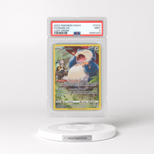 2022 Pokémon Sword & Shield Lost Origin #TG10 Snorlax - Full Art (PSA 9 MINT)