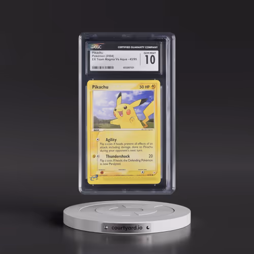 2004 Pokémon EX Team Magma VS Team Aqua #43 Pikachu (CGC 10 GEM MINT)