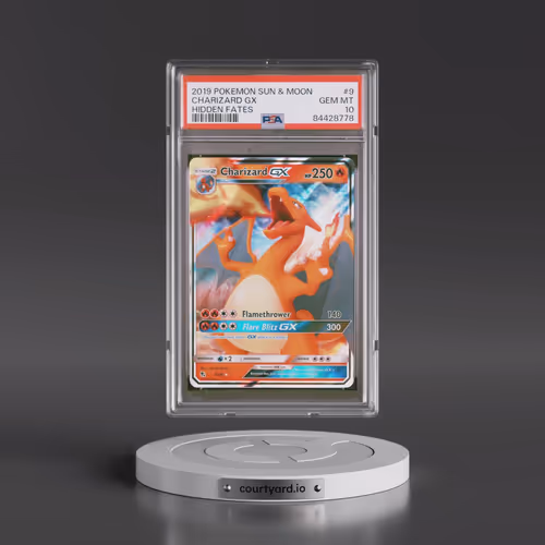 2019 Pokémon Sun & Moon Hidden Fates #9 Charizard GX - Holo (PSA 10 GEM MINT)
