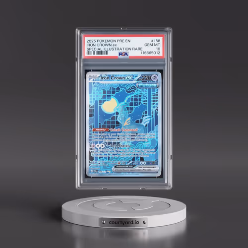 2025 Pokémon Pre EN-Prismatic Evolutions #158 Iron Crown EX - Holo Special Illustration Rare (PSA 10