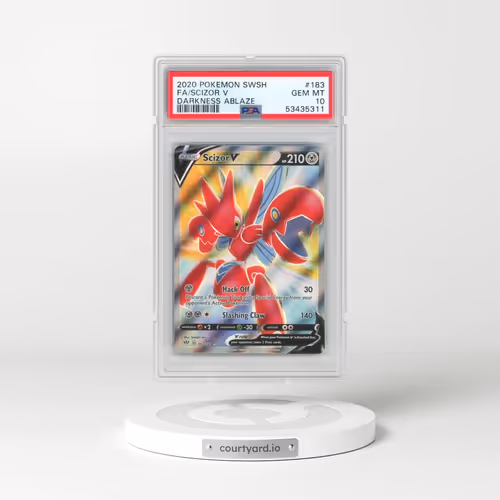 2020 Pokémon Sword & Shield Darkness Ablaze #183 Scizor V - Holo Full Art (PSA 10 GEM MINT)