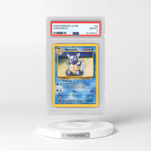 1999 Pokémon Game #42 Wartortle (PSA 8 NM-MT)