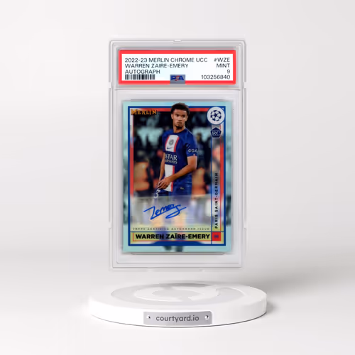 2022-23 Topps Merlin Chrome UEFA Club Competitions Autographs #WZE Warren Zaire-Emery (PSA 9 MINT)