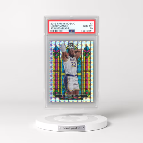 2019 Panini Mosaic Stained Glass #3 LeBron James (PSA 10 GEM MINT)