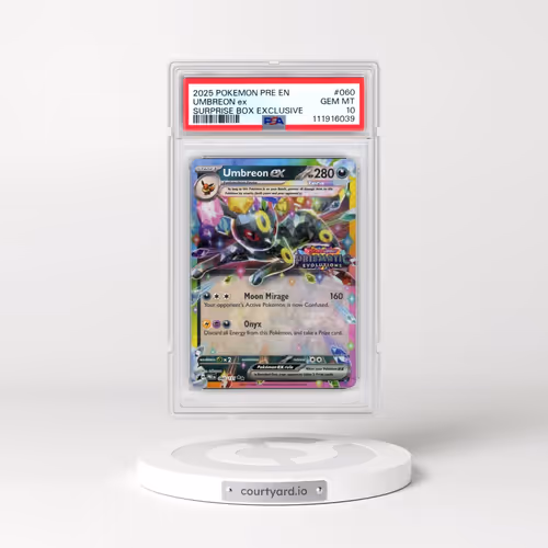 2025 Pokémon Pre EN-Prismatic Evolutions #060 Umbreon EX - Holo Surprise Box Exclusive (PSA 10 GEM M