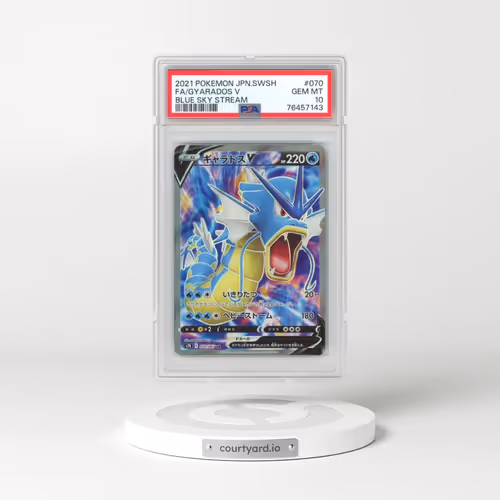 2021 Pokémon Sword & Shield Blue Sky Stream #070 Gyarados V - Holo Full Art (PSA 10 GEM MINT)