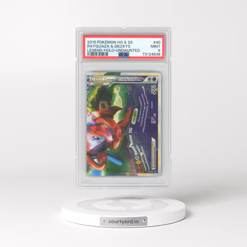 2010 Pokémon Heartgold & Soulsilver Undaunted #90 Rayquaza & Deoxys Legend - Holo (PSA 9 MINT)