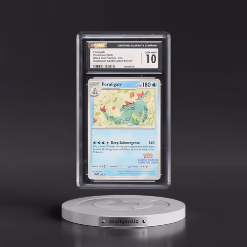 2025 Pokémon Svp EN-SV Black Star Promo #213 Feraligatr - Illustration Contest 2024 (CGC 10 GEM MINT