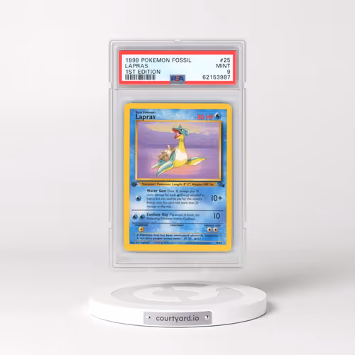 1999 Pokémon Fossil #25 Lapras - 1st Edition (PSA 9 MINT)