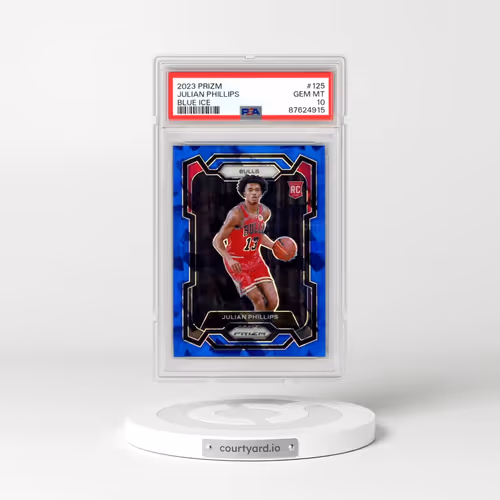 2023 Panini Prizm #125 Julian Phillips - Blue Ice (PSA 10 GEM MINT)