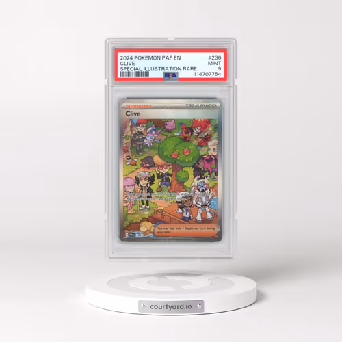 2024 Pokémon Paf EN-Paldean Fates #236 Clive - Special Illustration Rare (PSA 9 MINT)