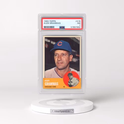 1963 Topps #416 Alex Grammas (PSA 7 NM)