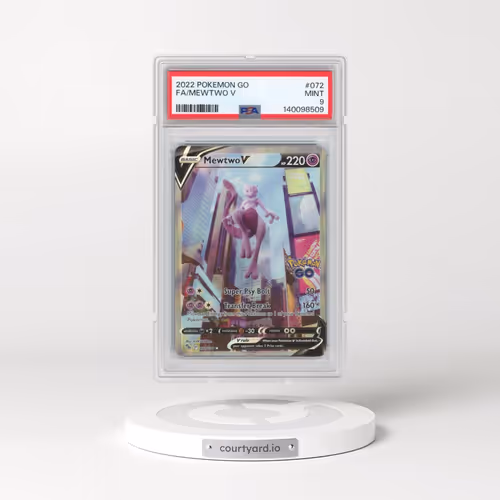 2022 Pokémon Go #072 Mewtwo V - Holo Full Art (PSA 9 MINT)