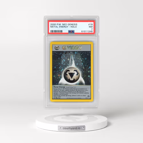 2000 Pokémon Neo Genesis #19 Metal Energy - Holo (PSA 7 NM)