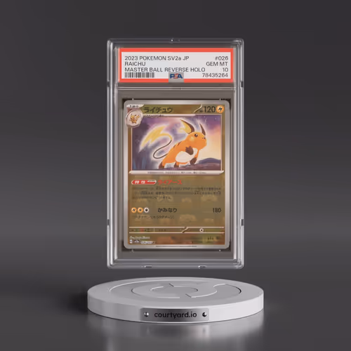 2023 Pokémon Sv2a-Pokemon 151 #026 Raichu - Reverse Holo Master Ball (PSA 10 GEM MINT)