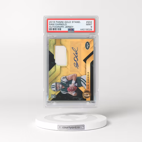 2018 Panini Gold Standard #202 Sam Darnold - Autograph Jersey (PSA 9 MINT)