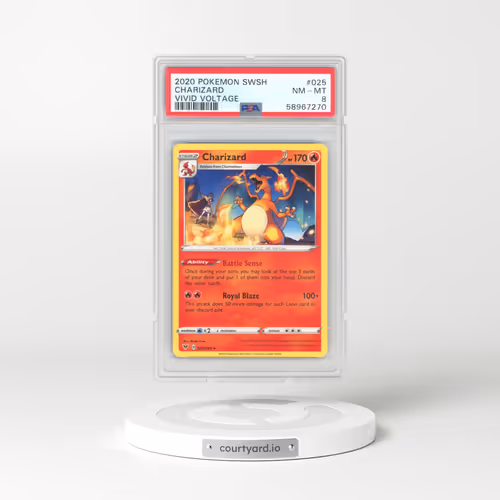 2020 Pokémon Sword & Shield Vivid Voltage #025 Charizard (PSA 8 NM-MT)