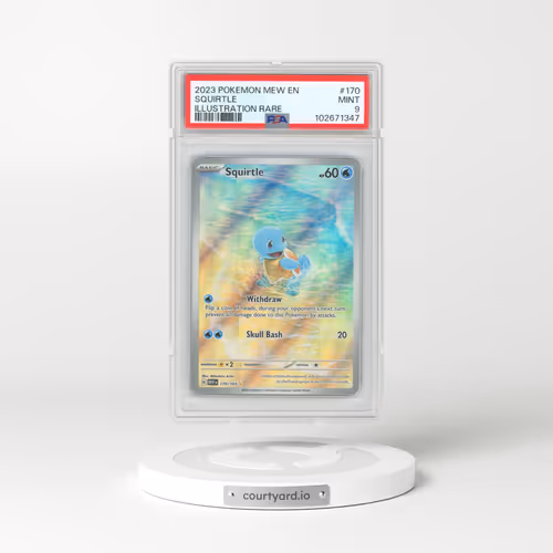 2023 Pokémon Mew EN-151 #170 Squirtle - Illustration Rare (PSA 9 MINT)