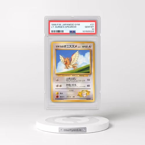 1998 Pokémon Gym #21 LT. Surge's Spearow (PSA 10 GEM MINT)