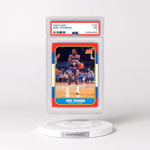 1986 Fleer #105 Rory Sparrow (PSA 7 NM)