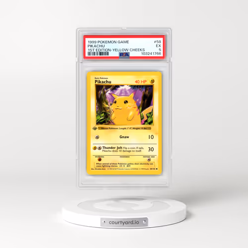 1999 Pokémon Game #58 Pikachu - 1st Edition Yellow Cheeks (PSA 5 EX)