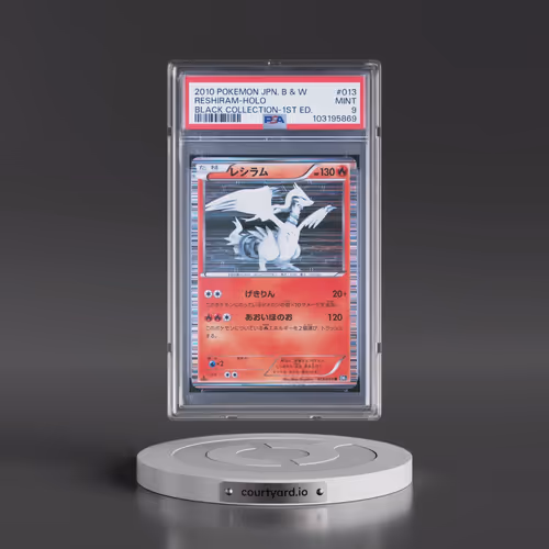 2010 Pokémon Black & White #013 Reshiram - 1st Edition Holo Black Collection (PSA 9 MINT)
