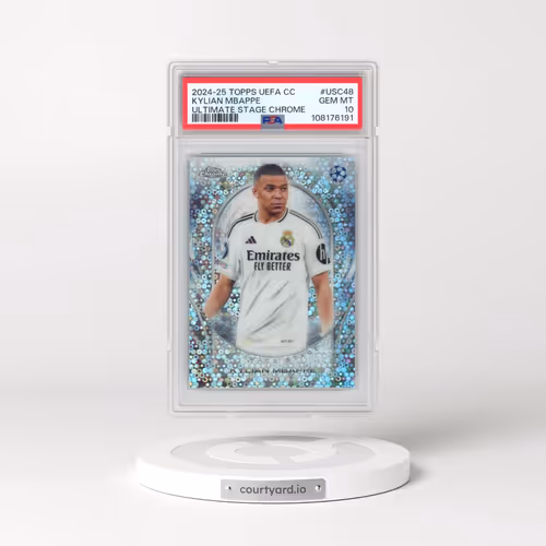2024-25 Topps UEFA Club Competitions Ultimate Stage Chrome #USC48 Kylian Mbappe (PSA 10 GEM MINT)